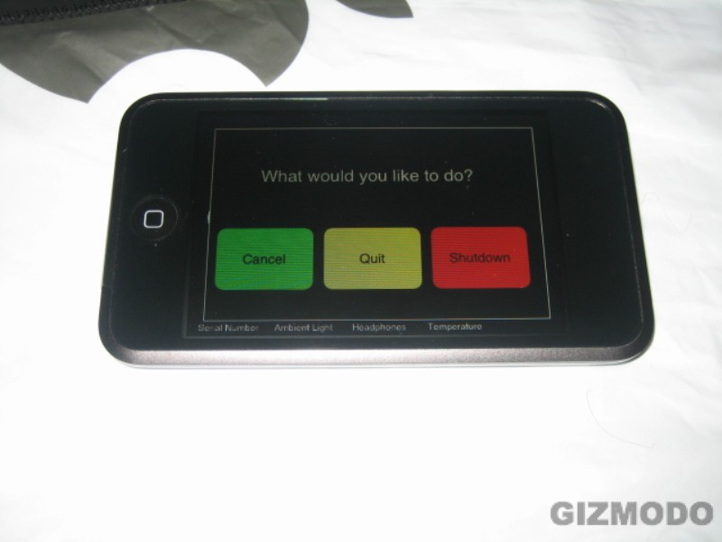 Illustration for article titled Full Gallery of iPod Touch in Factory Test Mode